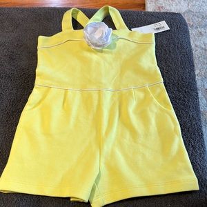 Little girl yellow romper